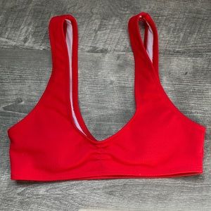 red bikini top